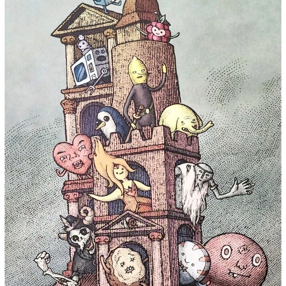 2014 Adventure Time Cartoon Network Poster Caravan Mahendra Singh 16 x 11" DWJJ8